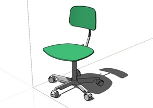 现代绿色简约办公椅子设计SU(草图大师)模型