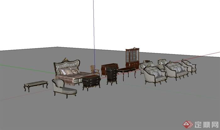 13种欧式家具设计su模型(2)