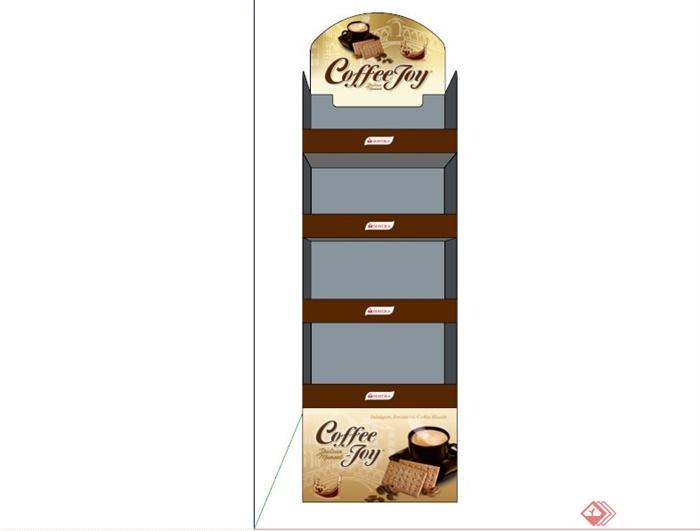 咖啡销售展示柜SU模型(3)
