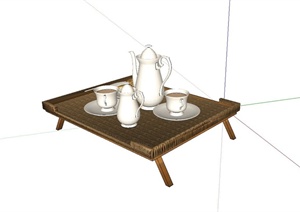 欧式茶具设计SU(草图大师)模型