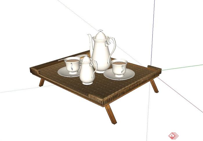 欧式茶具设计SU模型(1)