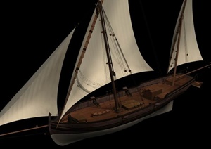 帆船雕塑设计3d模型