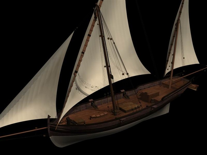 帆船雕塑设计3d模型