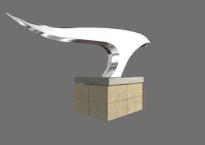 某现代广场雕塑小品设计3d模型