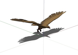 天空翱翔的鹰设计SU(草图大师)模型