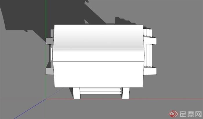 古典中式对称大门设计SU模型(2)