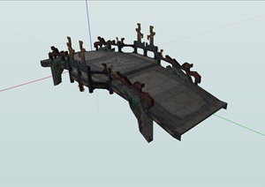 古典中式精致园桥设计SU(草图大师)模型