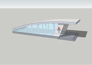 某现代风格地铁出入口设计SU(草图大师)模型