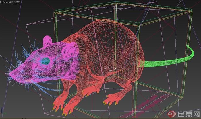 老鼠雕塑设计3d模型含效果图(2)