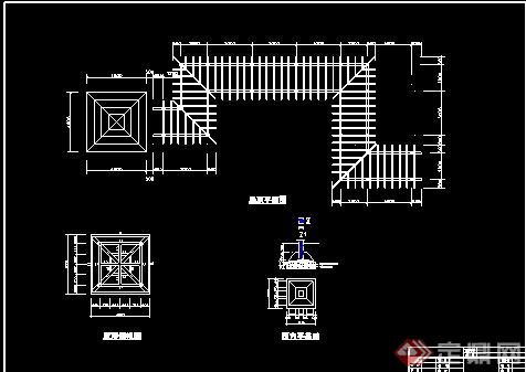 现代木廊架设计CAD全套施工图(1)