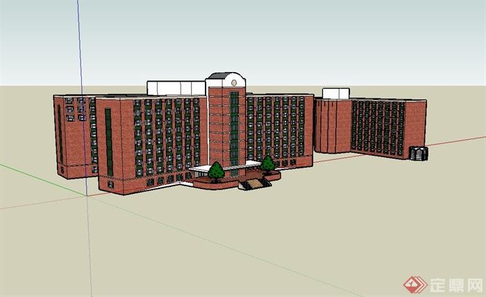某欧洲学校教学楼建筑设计su模型(3)