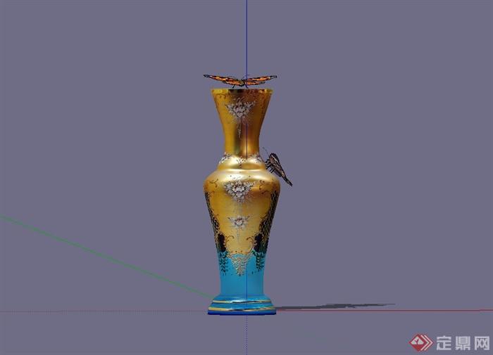 精致花瓶小品设计su模型(2)