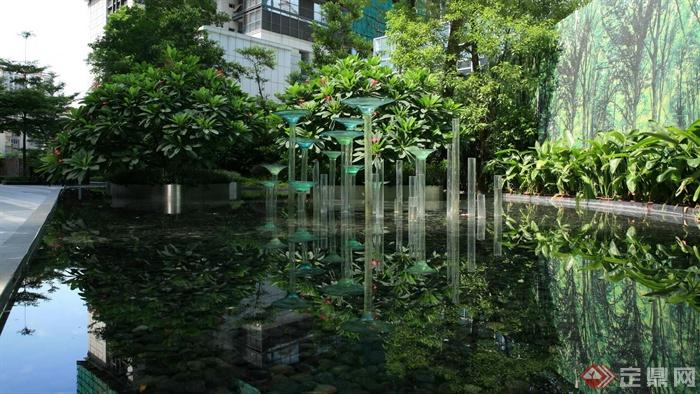 中庭水池景观,水池