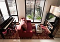 客厅,客厅沙发,沙发茶几,电视柜,玻璃窗,钢琴