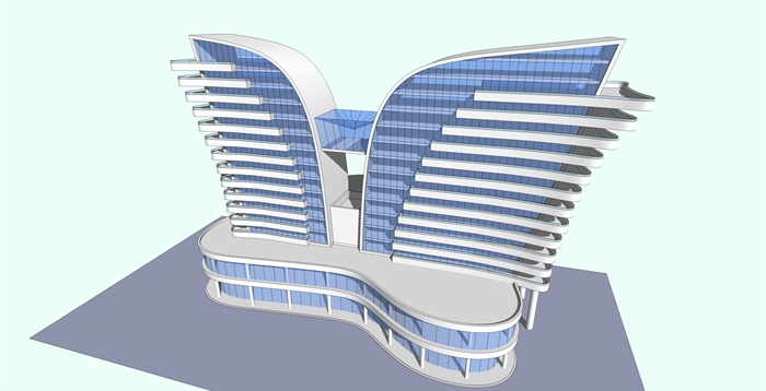 某现代风格综合办公楼设计su模型