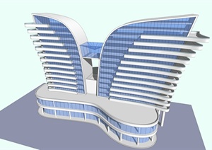 某现代风格综合办公楼设计SU(草图大师)模型