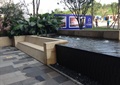 喷泉水池,坐凳,种植池