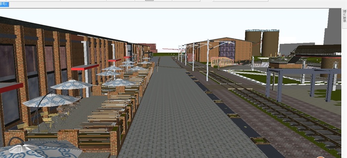 工业区改造之商业步行街区Su精细设计模型(1)