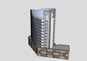 地矿大厦商业建筑设计SU(草图大师)模型