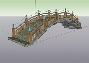 7个精品的庭院拱桥设计SU(草图大师)模型