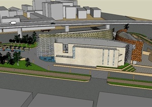 某城市规划博物馆建筑SU(草图大师)模型