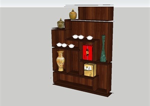 某现代风格室内柜子设计SU(草图大师)模型