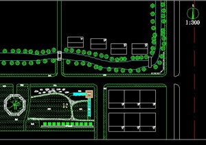 日照市某小型广场景观设计CAD平面图