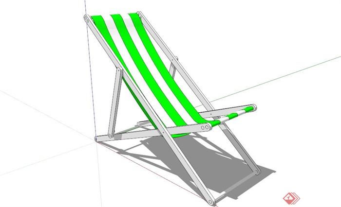 SU室外小品模型(坐躺椅垃圾桶遮阳伞)合集SU模型(4)