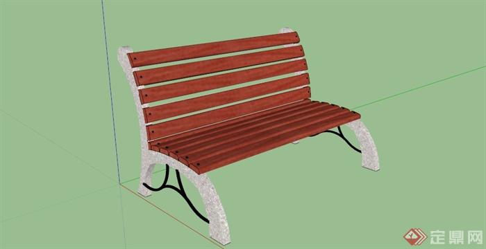 SU室外小品模型(坐躺椅垃圾桶遮阳伞)合集SU模型(7)