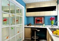 厨房设计,橱柜,玻璃门