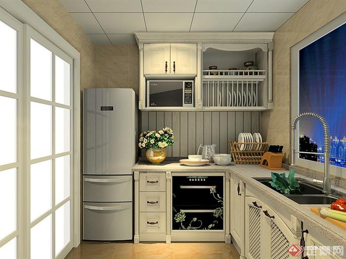 厨房,橱柜,厨房餐柜,厨房设施,冰箱