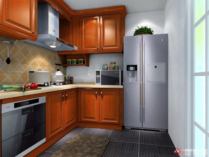 厨房设计,橱柜,冰箱