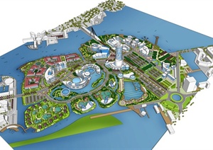 大型城市设计规划高精模型