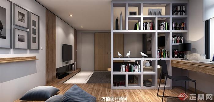 某现代雅致一居室设计方案(3)