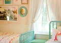 儿童房,床,装饰品,窗帘