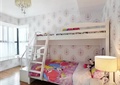 儿童房,高低床,床头柜,吊灯