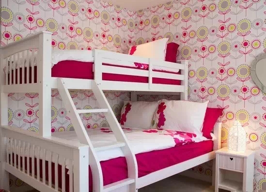 儿童房,高低床,床头柜