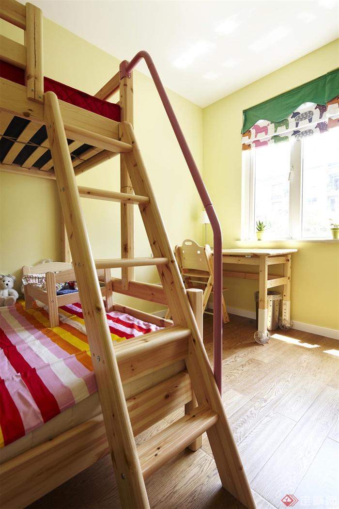 儿童房,儿童床,高低床,木床