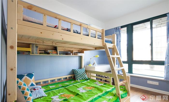 儿童房,高低床,窗户