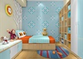 儿童房设计,床,书柜,坐凳