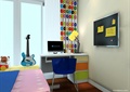 儿童房设计,书桌,黑板