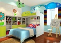 儿童房,儿童床,柜子,画架