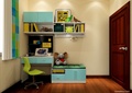 儿童房设计,书桌,书架