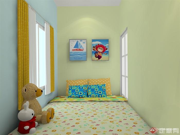 儿童房,床,装饰画