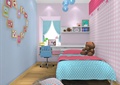 儿童房设计,床,书桌,书架,照片墙