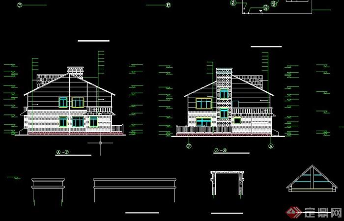 精美荷兰式别墅建筑设计cad方案图(1)