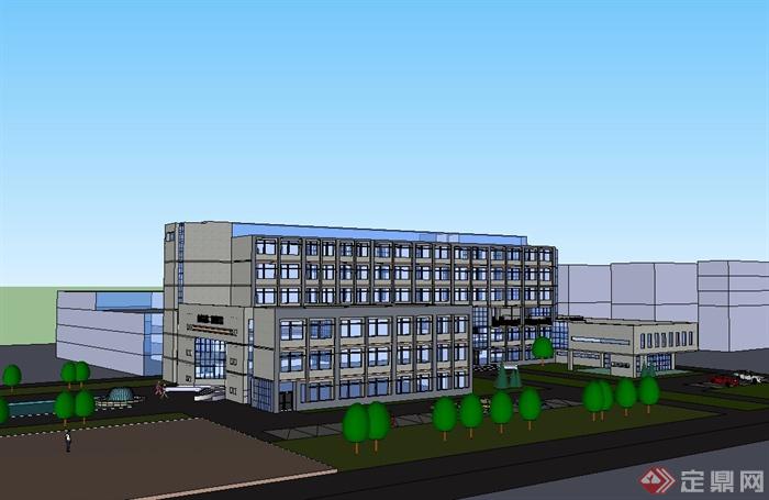 某现代医院住院部大楼设计SU模型(1)