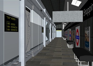 现代地铁站设计合集SU(草图大师)模型