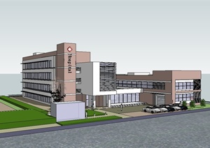 某现代医疗医院建筑设计SU(草图大师)模型
