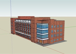 某现代风格医院住院楼设计SU(草图大师)模型